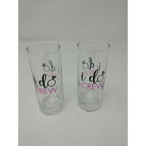 Shot Glasses Lot of 2 "I Do Crew" Bridal Shower